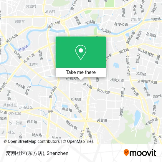 窝潮社区(东方店) map