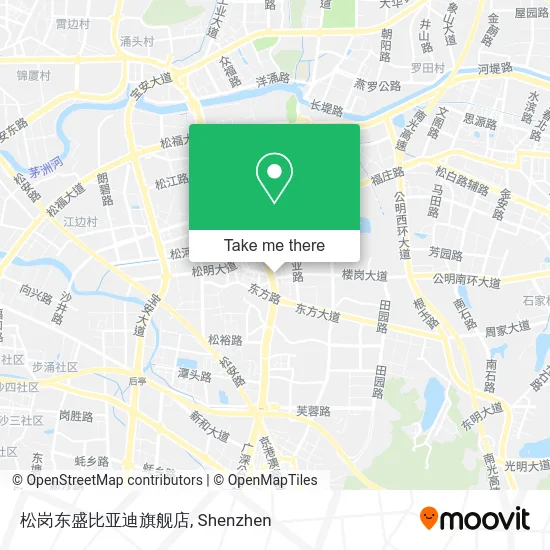 松岗东盛比亚迪旗舰店 map