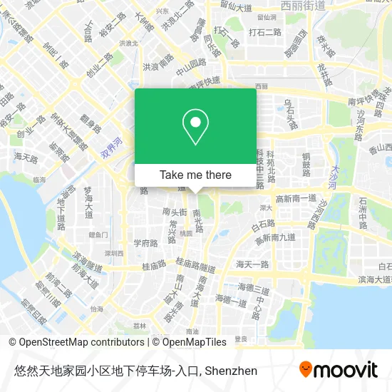 悠然天地家园小区地下停车场-入口 map