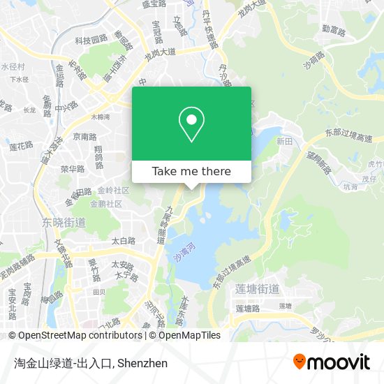 淘金山绿道-出入口 map