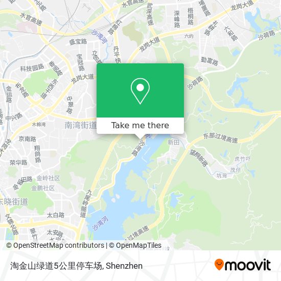 淘金山绿道5公里停车场 map