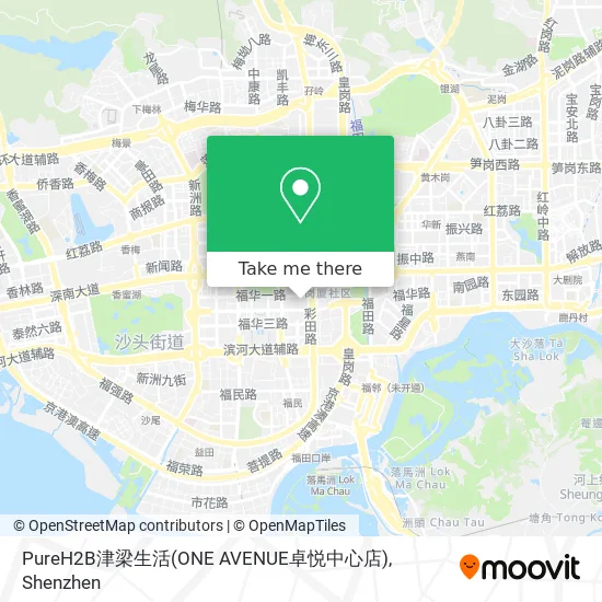 PureH2B津梁生活(ONE AVENUE卓悦中心店) map