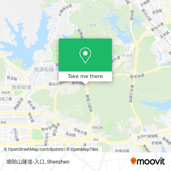 塘朗山隧道-入口 map
