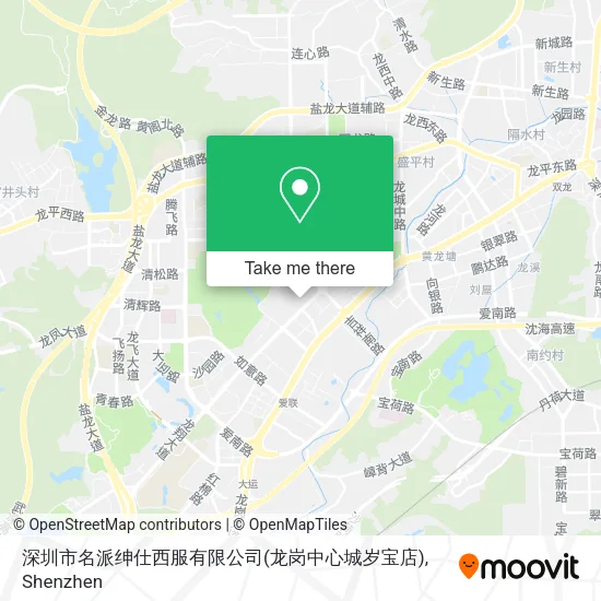 深圳市名派绅仕西服有限公司(龙岗中心城岁宝店) map
