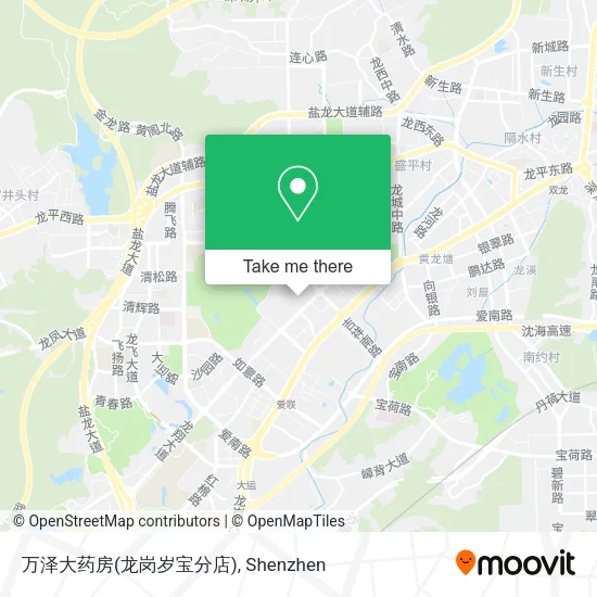 万泽大药房(龙岗岁宝分店) map