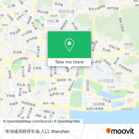 华润城润府停车场-入口 map