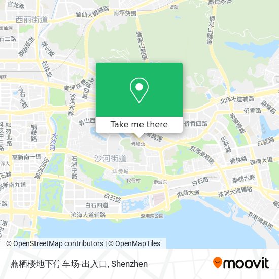 燕栖楼地下停车场-出入口 map