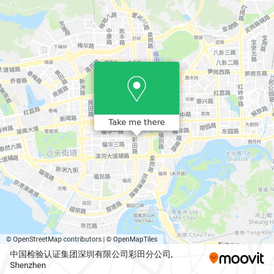 中国检验认证集团深圳有限公司彩田分公司 map