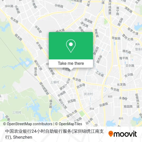 中国农业银行24小时自助银行服务(深圳锦绣江南支行) map
