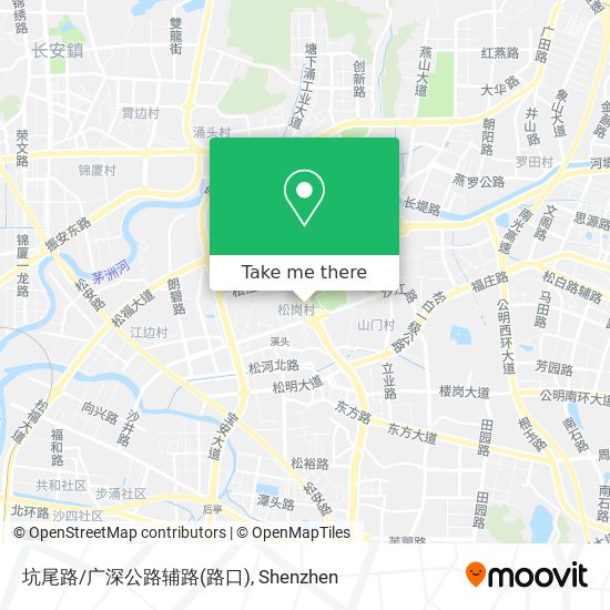 坑尾路/广深公路辅路(路口) map