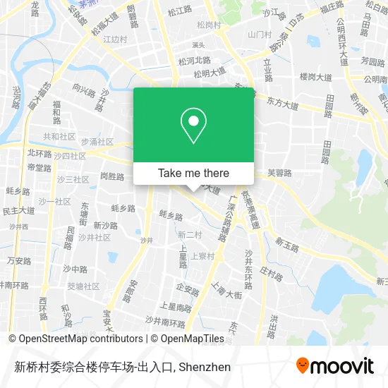 新桥村委综合楼停车场-出入口 map