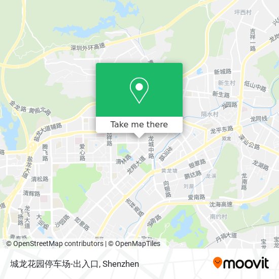 城龙花园停车场-出入口 map
