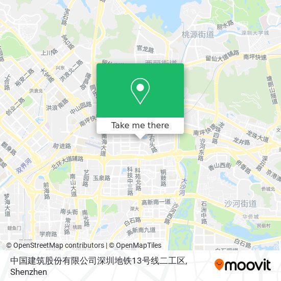 中国建筑股份有限公司深圳地铁13号线二工区 map