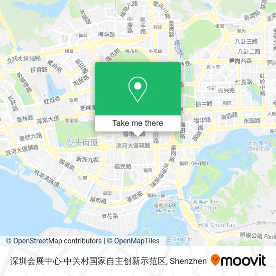 深圳会展中心-中关村国家自主创新示范区 map