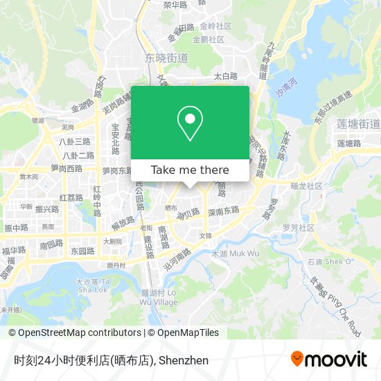 时刻24小时便利店(晒布店) map