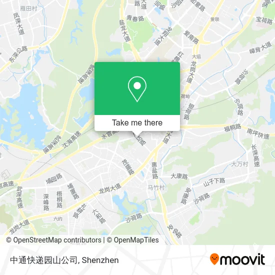 中通快递园山公司 map