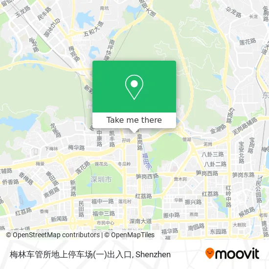 梅林车管所地上停车场(一)出入口 map