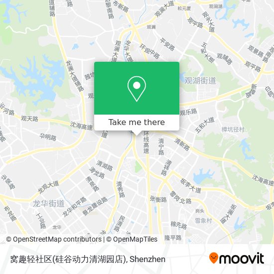 窝趣轻社区(硅谷动力清湖园店) map