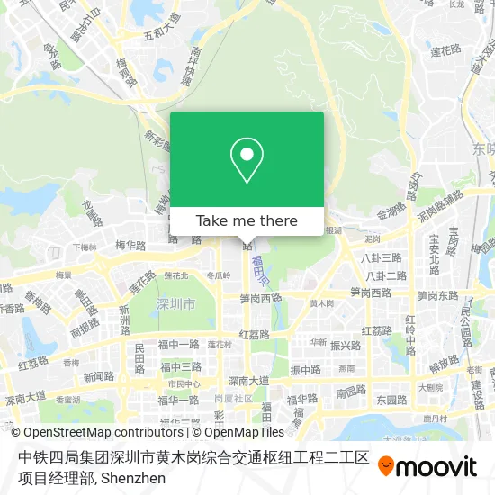 中铁四局集团深圳市黄木岗综合交通枢纽工程二工区项目经理部 map