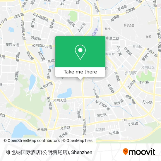维也纳国际酒店(公明塘尾店) map