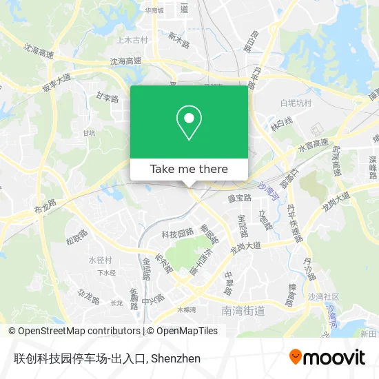 联创科技园停车场-出入口 map