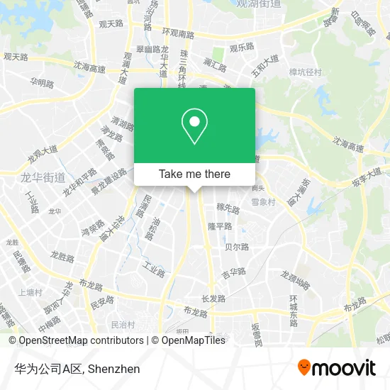 华为公司A区 map