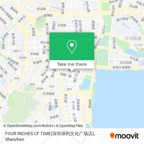 FOUR INCHES CF TIME(深圳保利文化广场店) map
