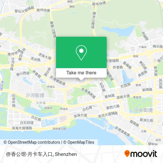 侨香公馆-月卡车入口 map