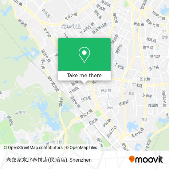老郑家东北春饼店(民治店) map