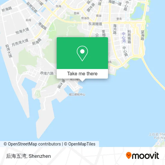 后海五湾 map