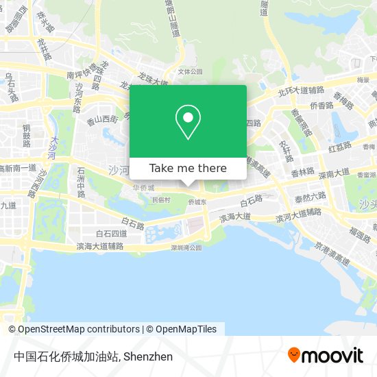 中国石化侨城加油站 map