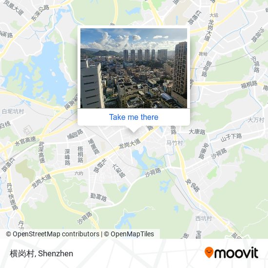 横岗村 map