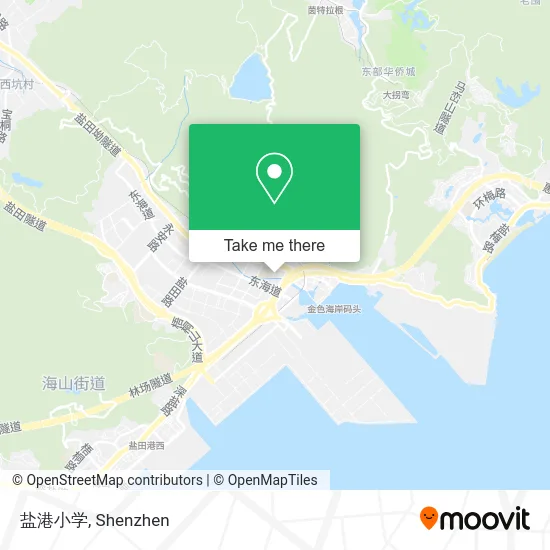 盐港小学 map