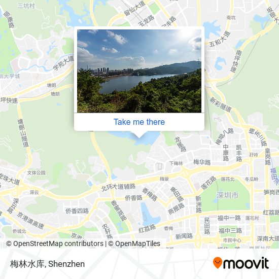 梅林水库 map