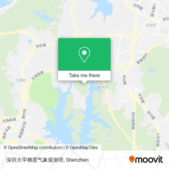 深圳大学梯度气象观测塔 map
