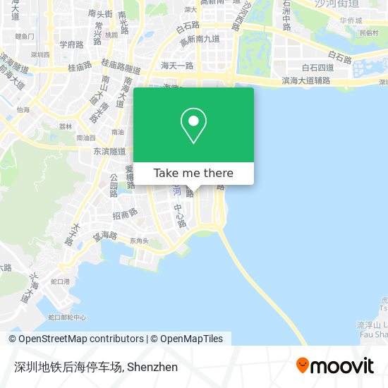 深圳地铁后海停车场 map