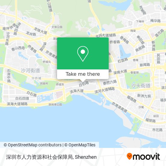 深圳市人力资源和社会保障局 map