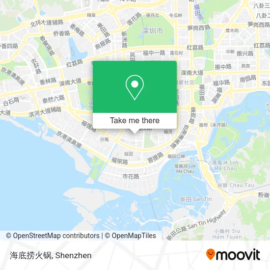 海底捞火锅 map