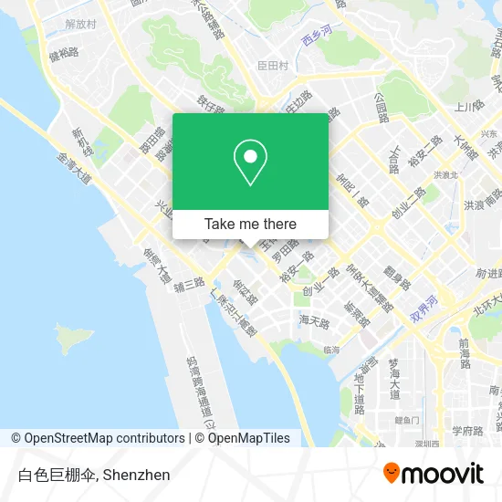 白色巨棚伞 map