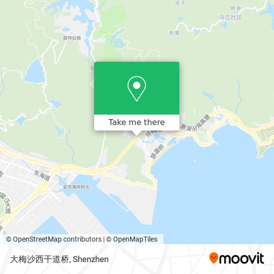 大梅沙西干道桥 map