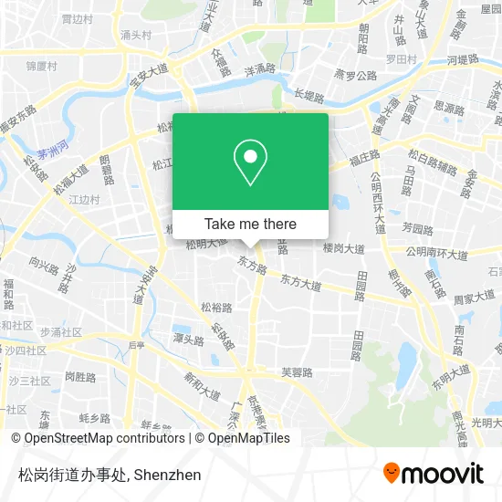 松岗街道办事处 map