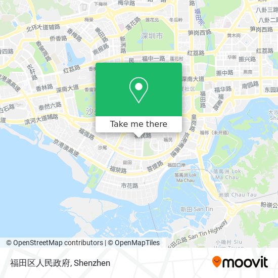 福田区人民政府 map
