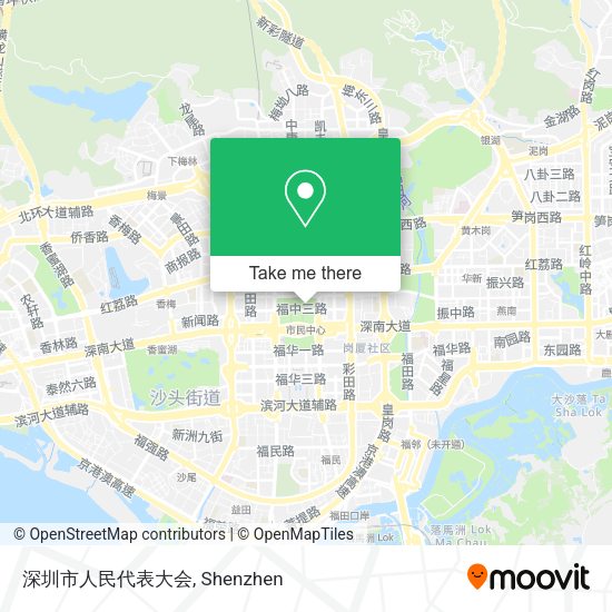 深圳市人民代表大会 map