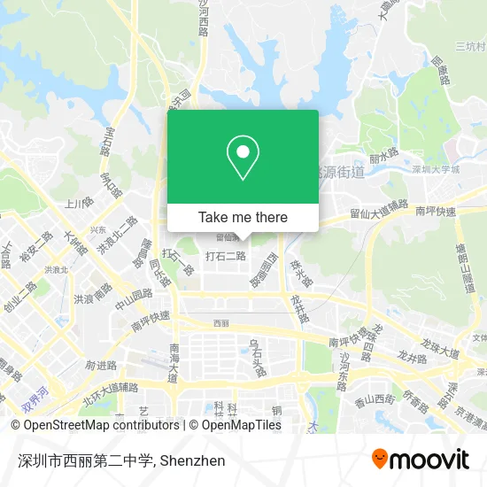 深圳市西丽第二中学 map