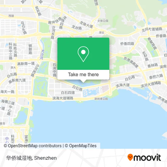 华侨城湿地 map