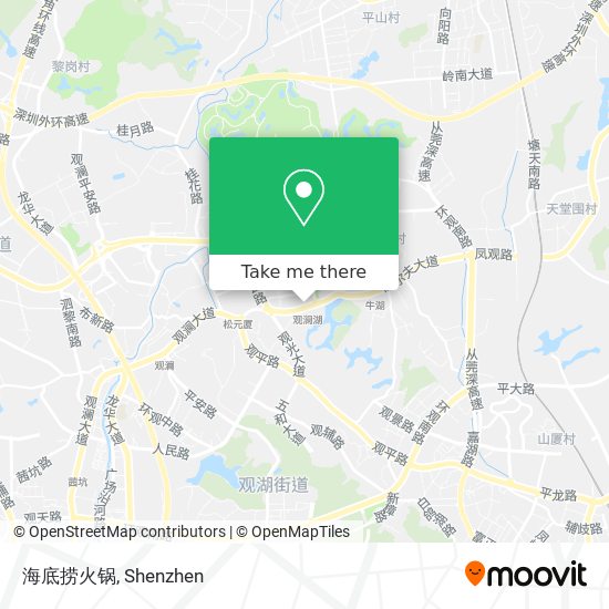 海底捞火锅 map