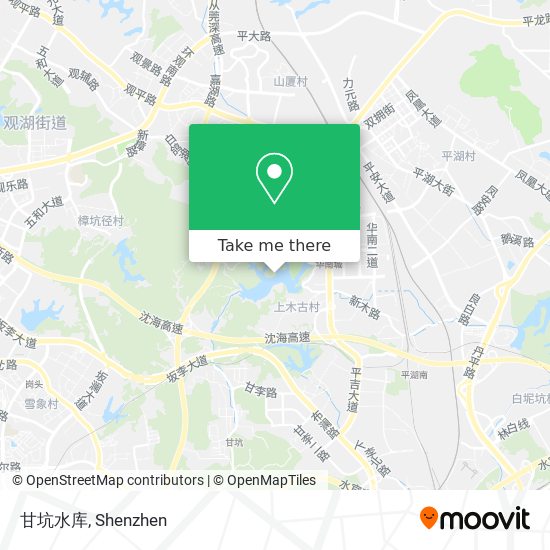 甘坑水库 map