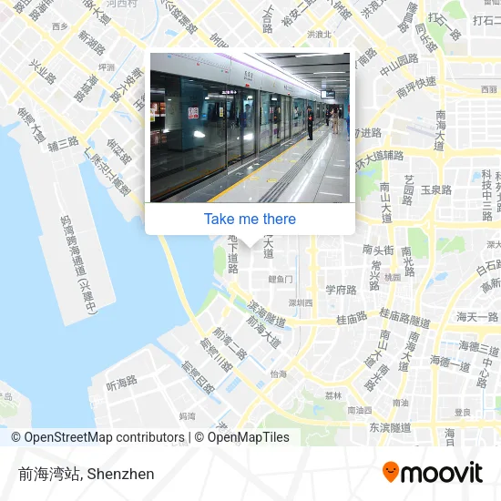 前海湾站 map