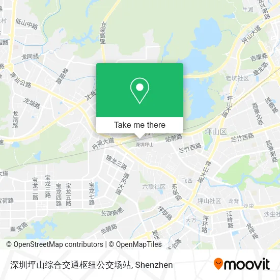 深圳坪山综合交通枢纽公交场站 map