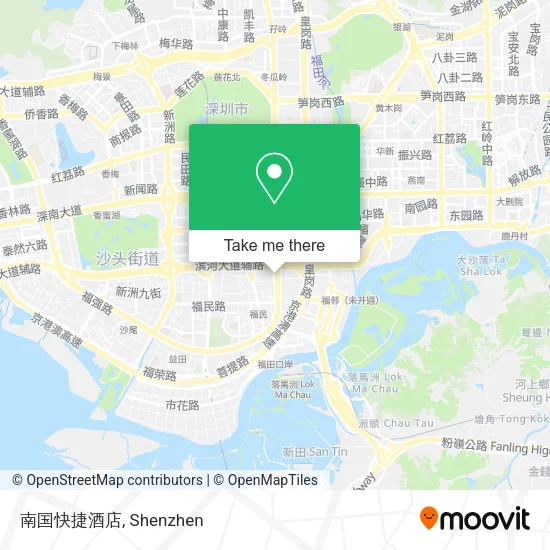 南国快捷酒店 map